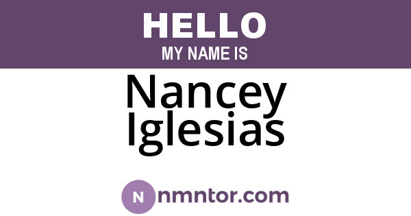 Nancey Iglesias