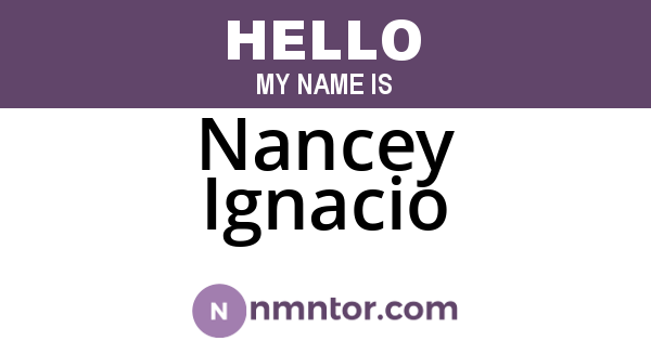 Nancey Ignacio
