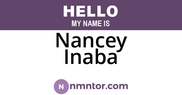 Nancey Inaba