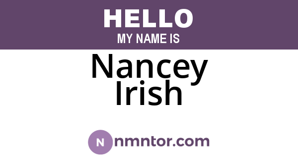 Nancey Irish