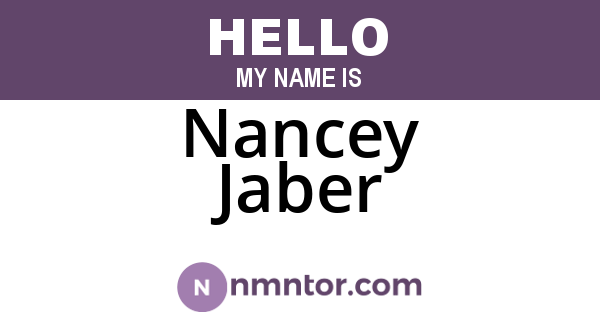 Nancey Jaber