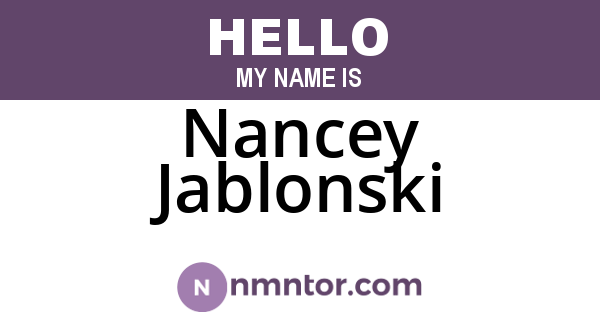 Nancey Jablonski