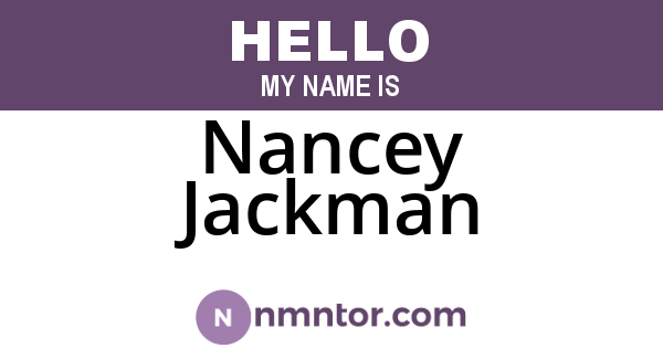 Nancey Jackman