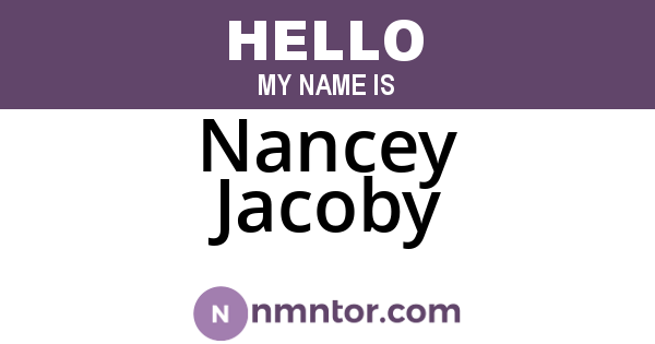 Nancey Jacoby