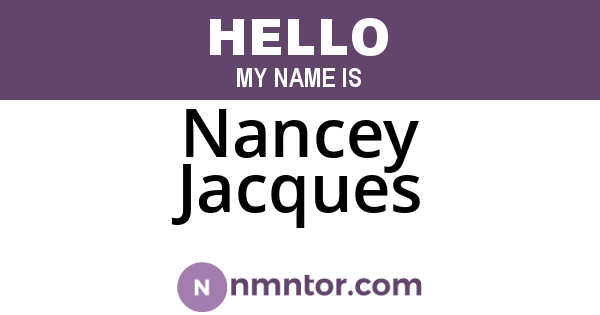 Nancey Jacques
