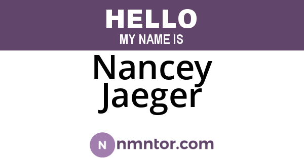 Nancey Jaeger