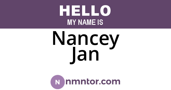 Nancey Jan