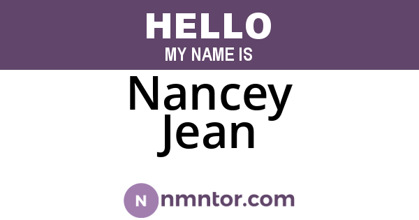 Nancey Jean