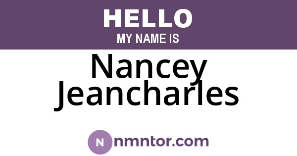 Nancey Jeancharles