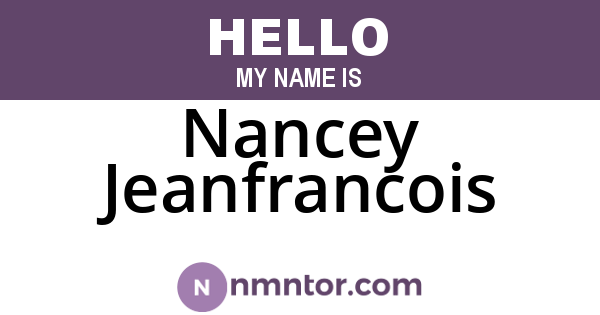 Nancey Jeanfrancois