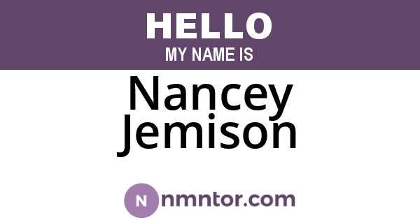 Nancey Jemison