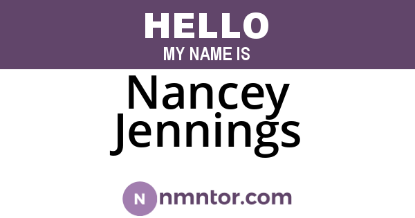 Nancey Jennings
