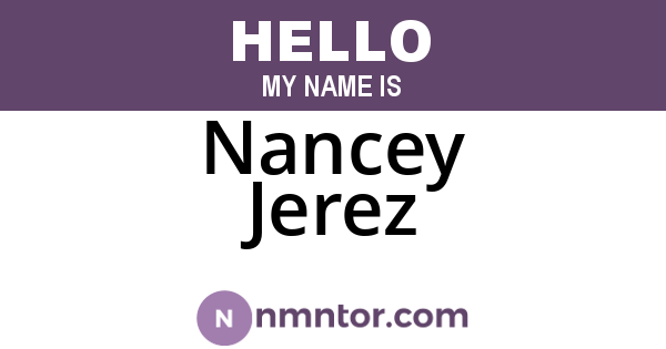 Nancey Jerez