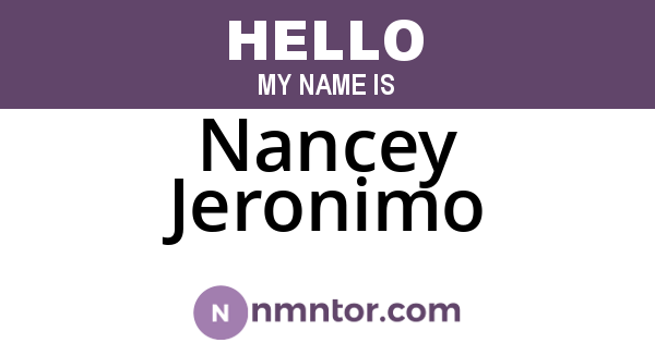 Nancey Jeronimo