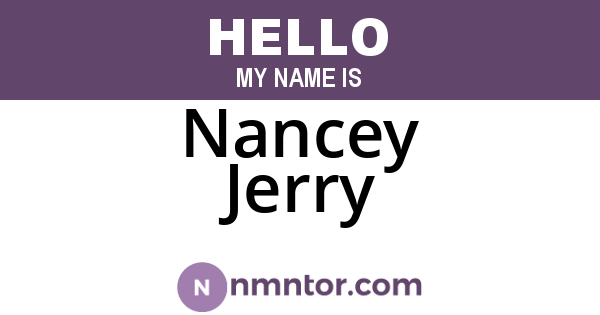 Nancey Jerry