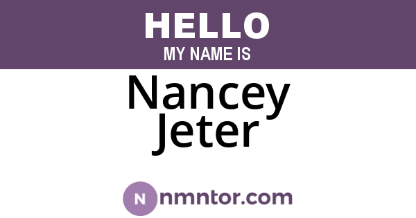 Nancey Jeter