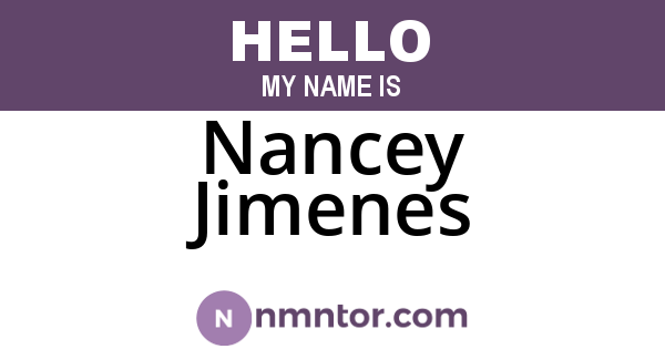 Nancey Jimenes