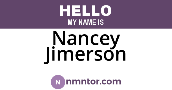 Nancey Jimerson
