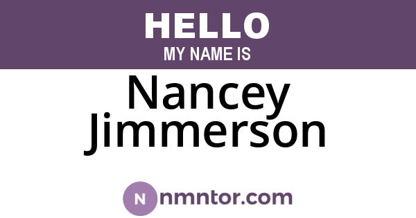 Nancey Jimmerson