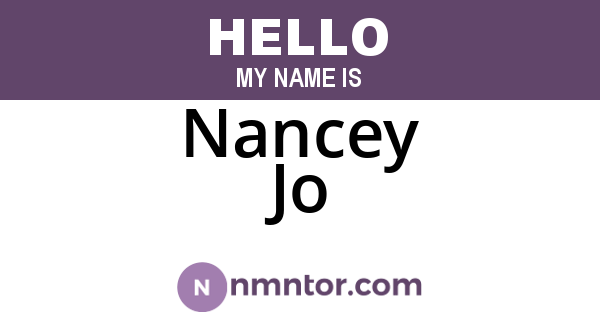 Nancey Jo
