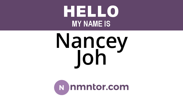 Nancey Joh