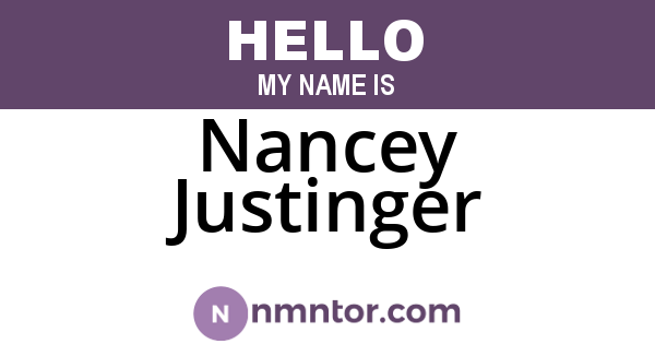 Nancey Justinger