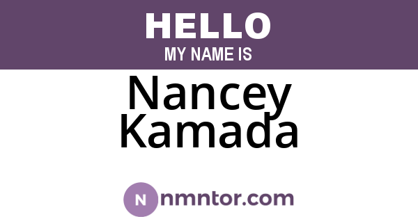 Nancey Kamada