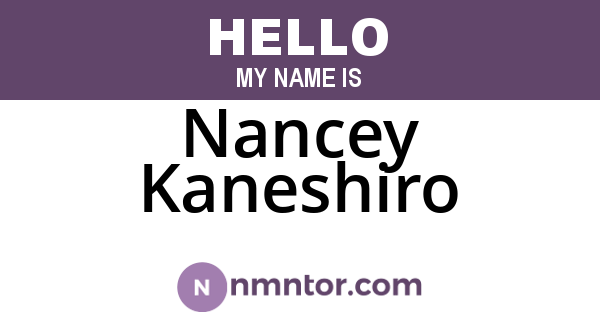 Nancey Kaneshiro