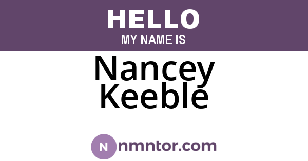 Nancey Keeble