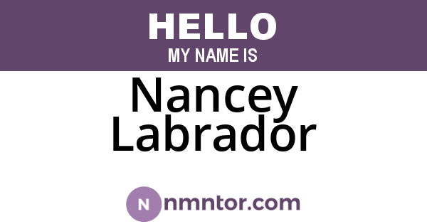 Nancey Labrador