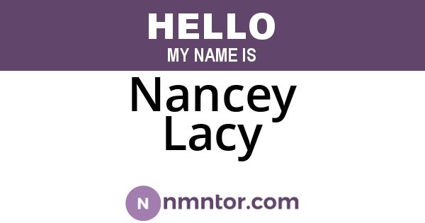Nancey Lacy