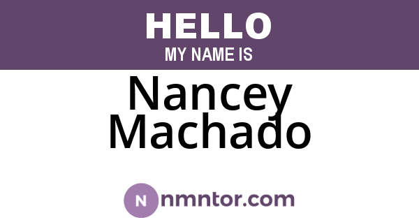 Nancey Machado