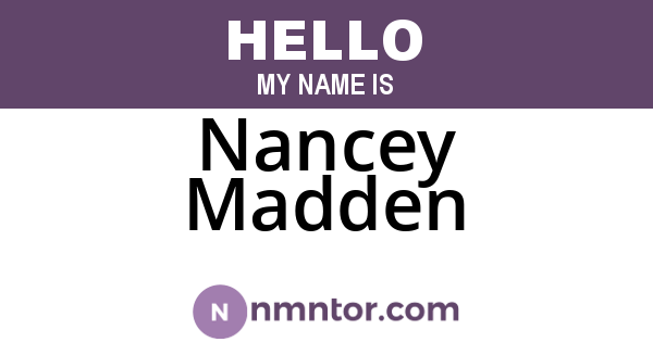 Nancey Madden