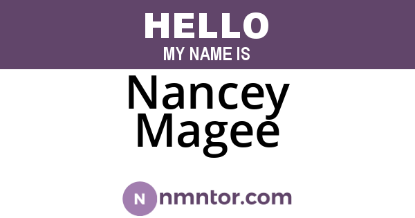 Nancey Magee