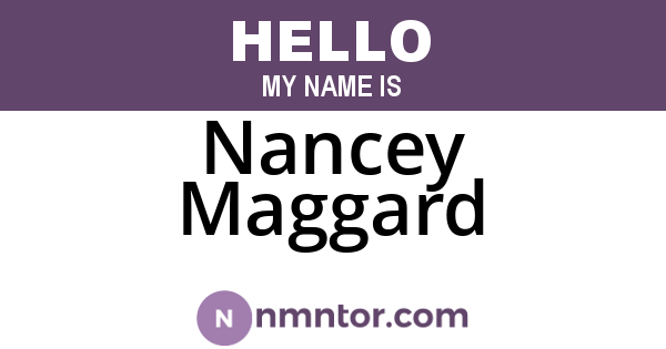 Nancey Maggard