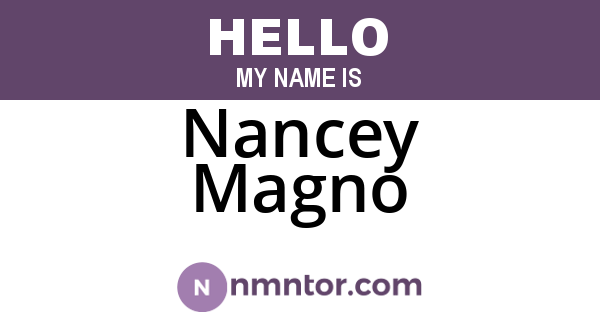 Nancey Magno