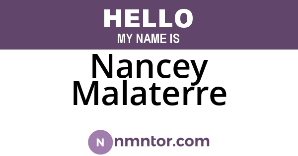 Nancey Malaterre