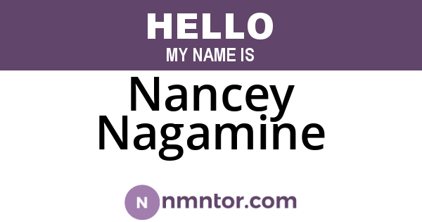 Nancey Nagamine