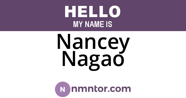 Nancey Nagao