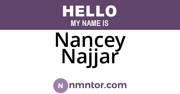 Nancey Najjar