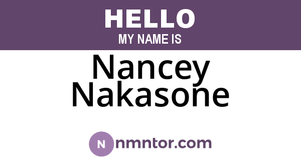 Nancey Nakasone