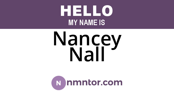 Nancey Nall