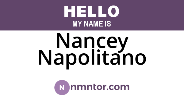 Nancey Napolitano