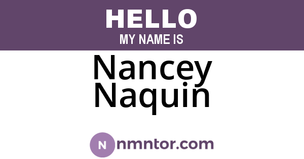 Nancey Naquin