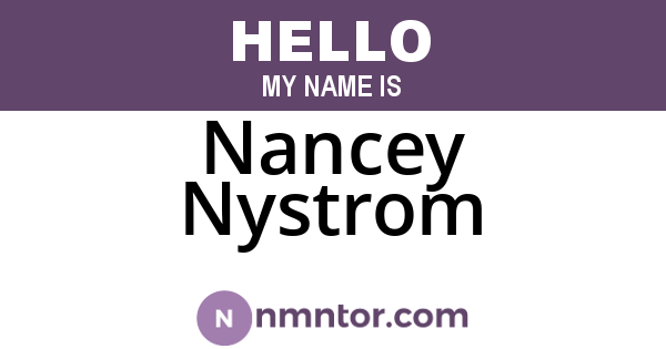 Nancey Nystrom
