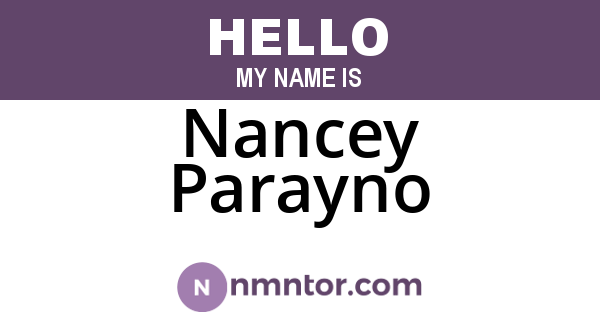 Nancey Parayno
