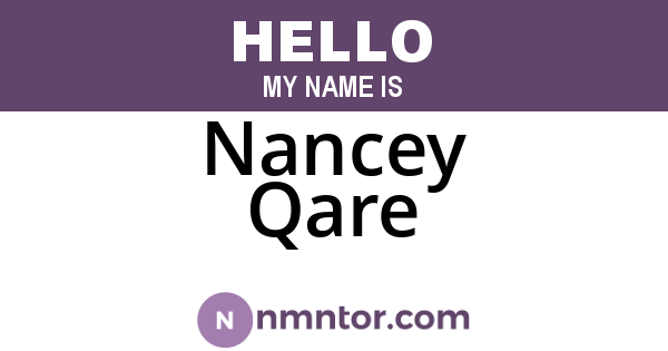 Nancey Qare
