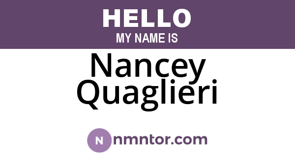 Nancey Quaglieri