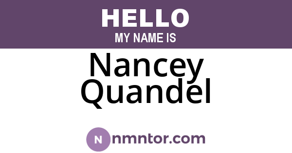 Nancey Quandel