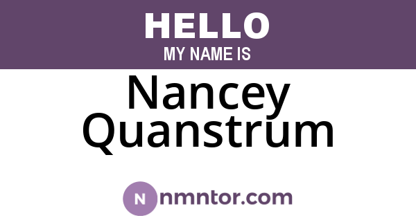 Nancey Quanstrum